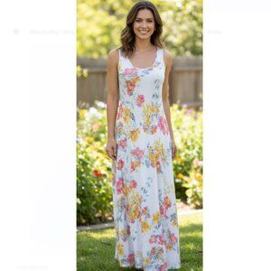Sundance Maxi Dress Neroli Blue Floral Sundress Boho Summer Beach Size S